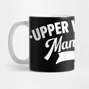 Upper West Side Manhattan Minimal Typo Art - NYC Urban Vibes Mug